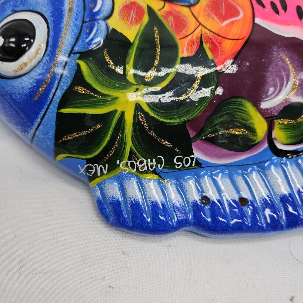Vintage Ceramic Fish Wall Decor Large‎ Beige Brown Realistic Whimsical Bluegill - Picture 6 of 9